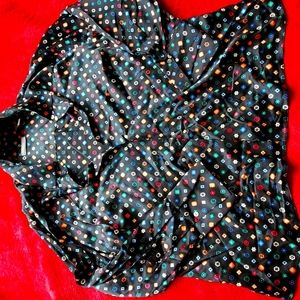 Vintage 100 percent black  silk  Kate Hill  blouse